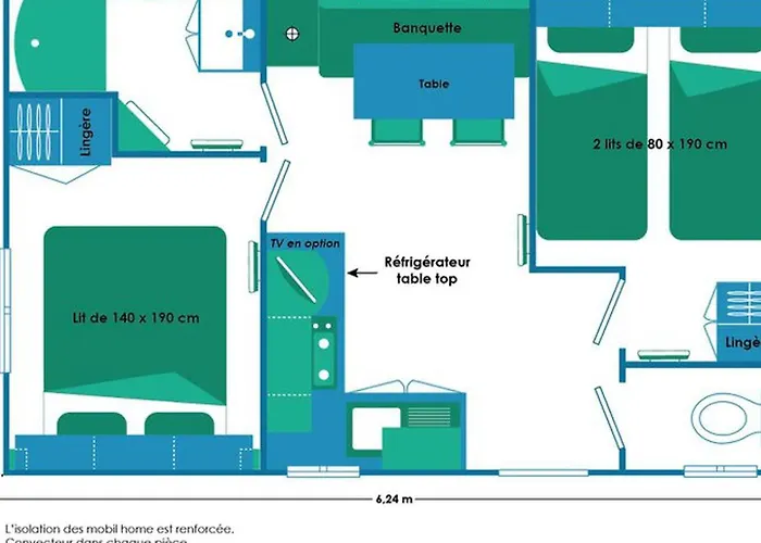 Mobil-home Confortable Avec Terrasse A - Api-1-52-683